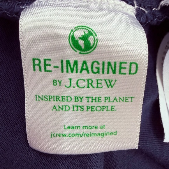 J.Crew Womens Re-Imagined Puff Sleeve Crewneck Long Sleeve Cotton Tee Blue L - Picture 5 of 8